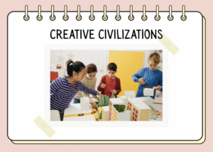 creative activities to teach history image of kids working on project